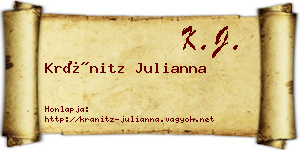 Kránitz Julianna névjegykártya
